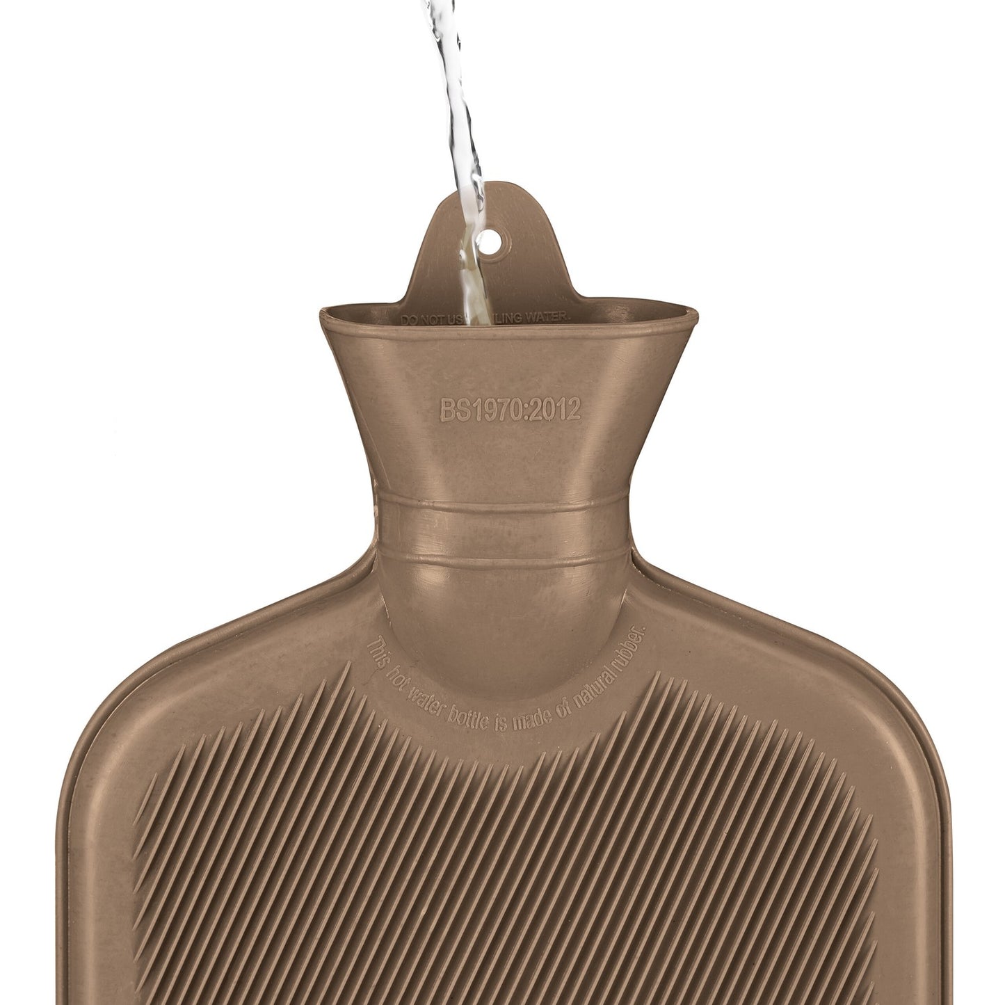 Hot Water Bottle 2L – Brown, Leak-Proof, Pain Relief