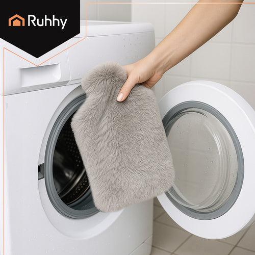 Hot Water Bottle with Plush Cover, 3.5L Capacity