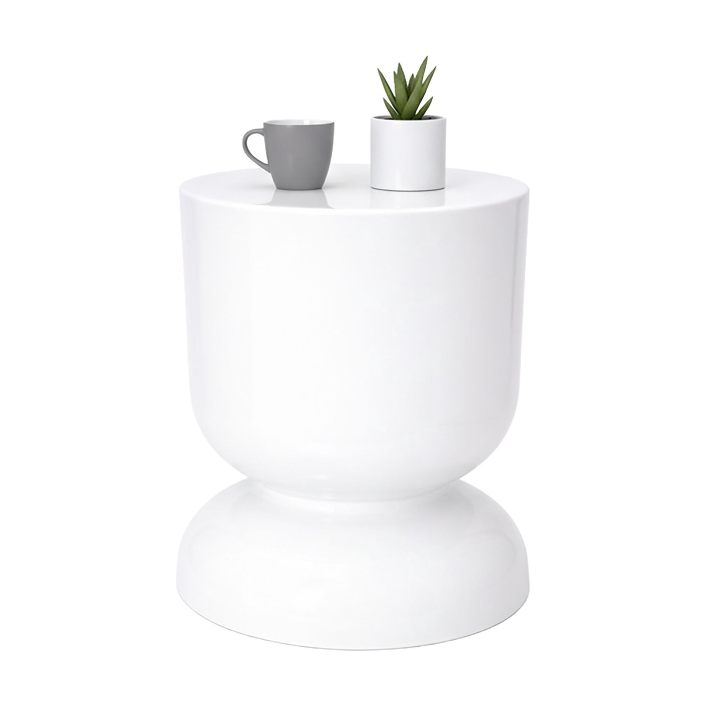 Hourglass Side Table and Stool – Metal, Multifunctional