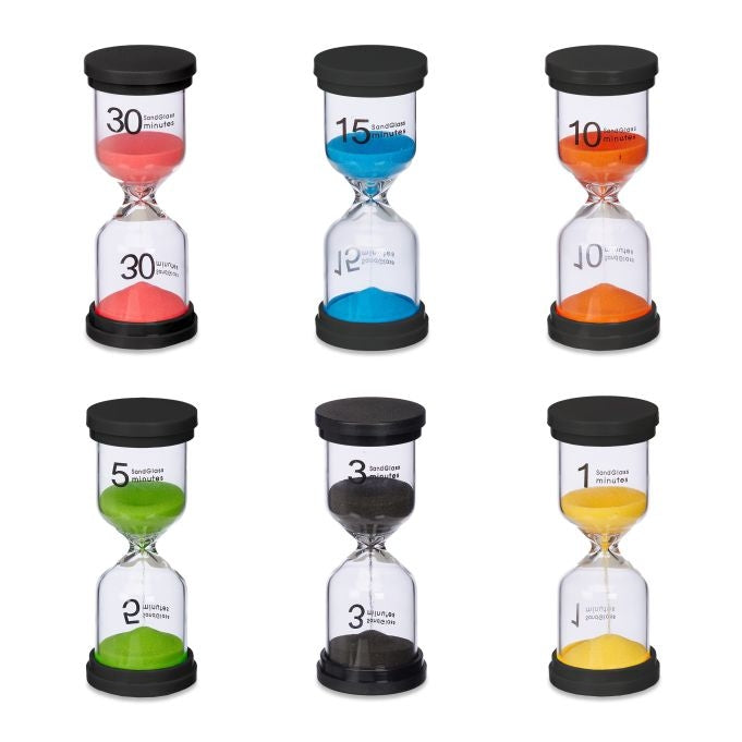 Hour glass, set of 6