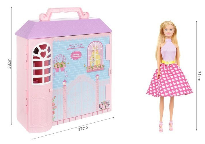 House with clothes + doll