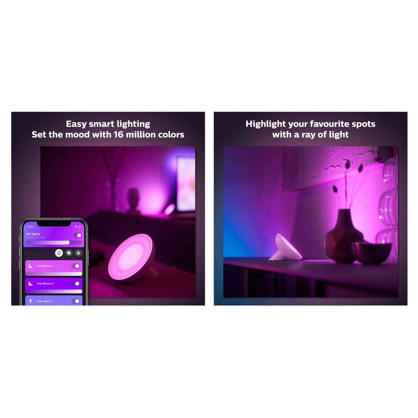 Hue Bloom Color Table Lamp Black