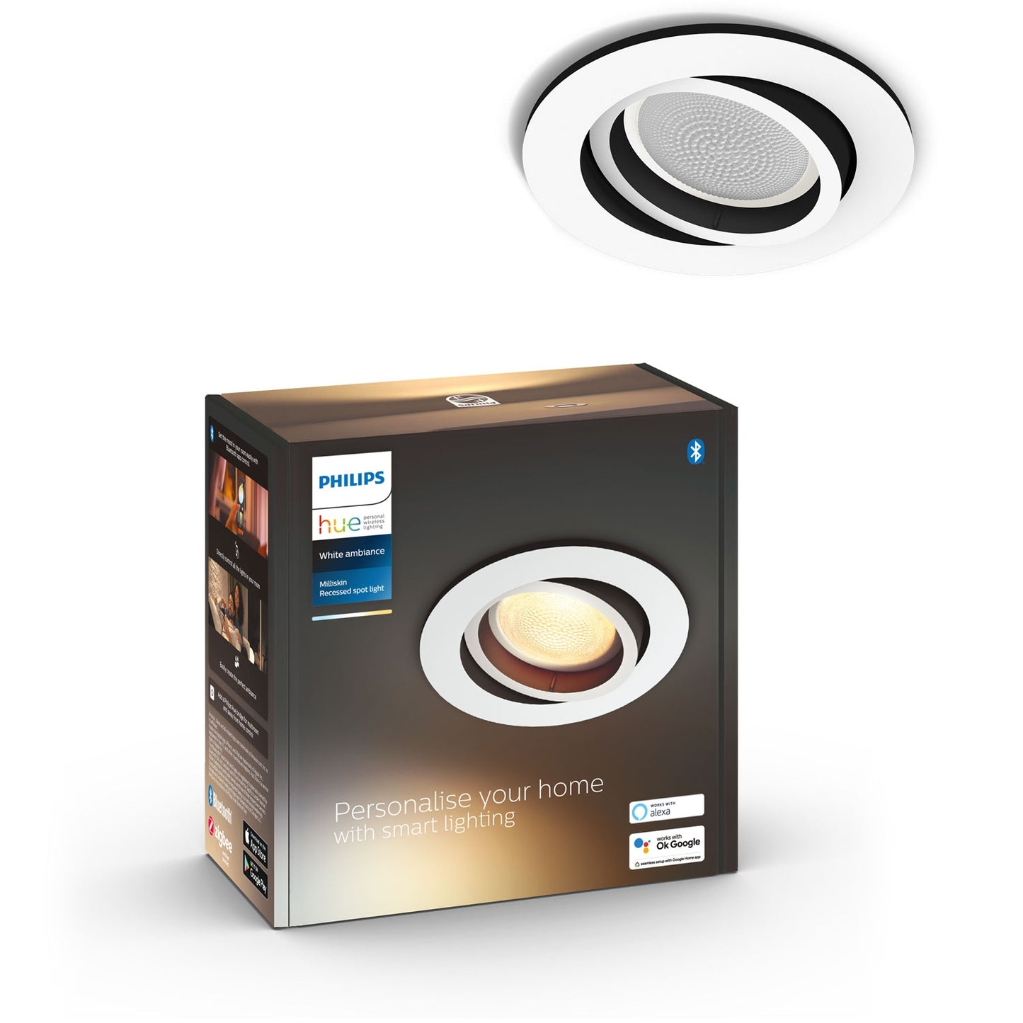Hue Milliskin spot White Ambiance Round White