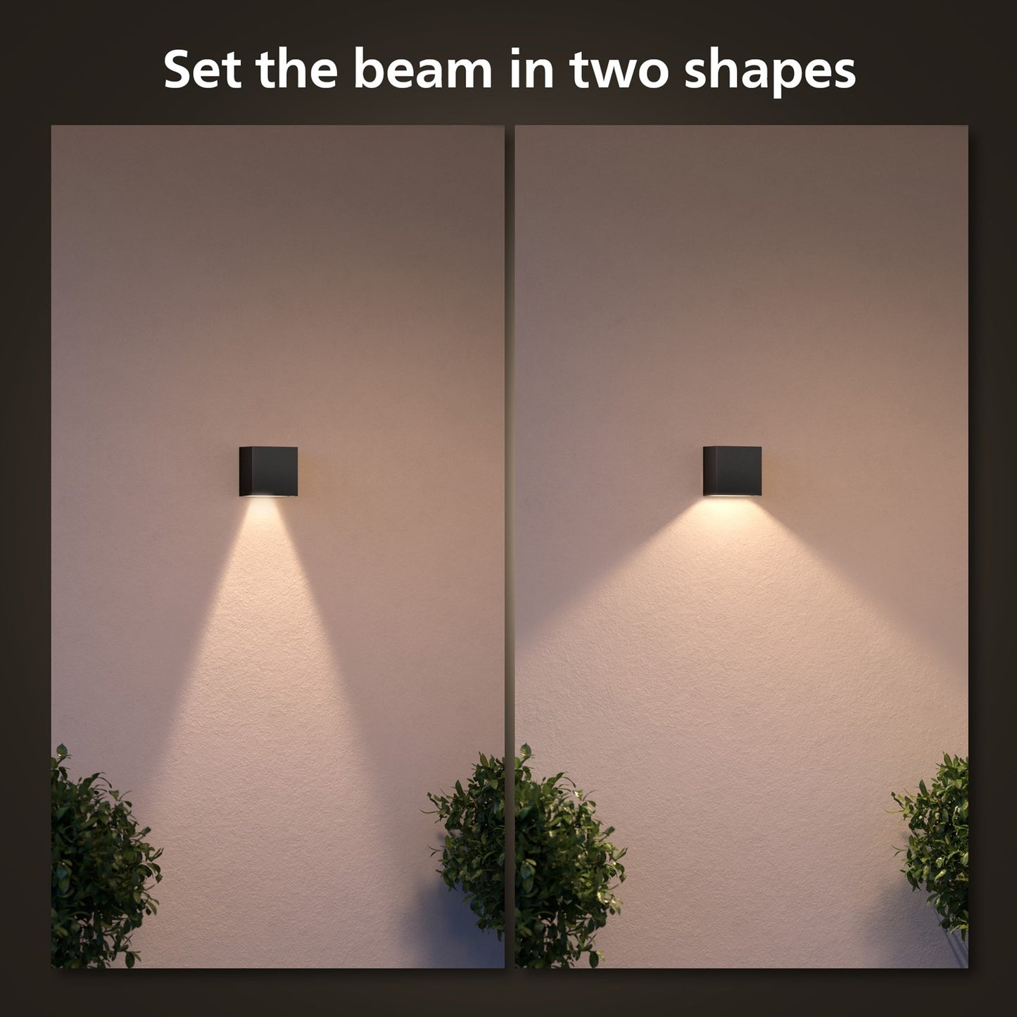 Hue Resonate Wall Lamp Downward White and Color Ambiance Black
