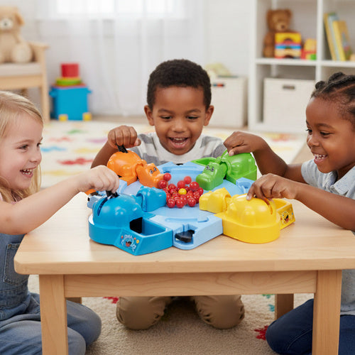 Hungry Hippos Arcade Game for Kids, Family Fun, 2-4 Players