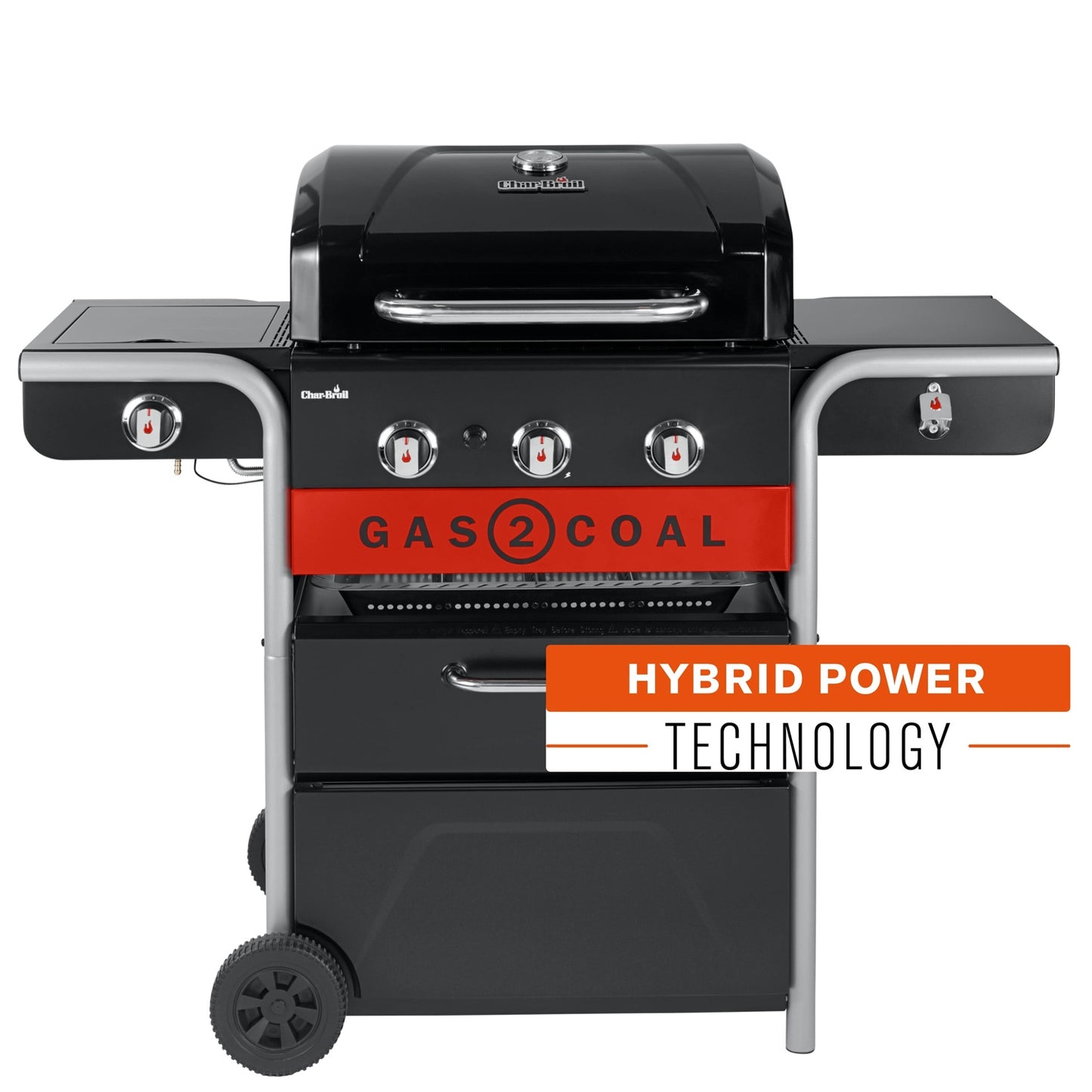 Hybrid Grill Gas2Coal 2.0, 3+1 Burners, Gas or Charcoal