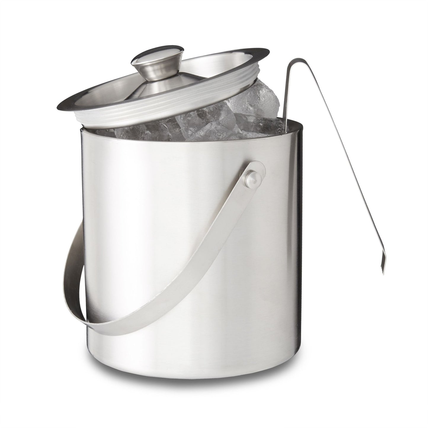 Ice Bucket 2 Liter Closing with Lid and Tongs, Ice Cube Container Wine Cooler