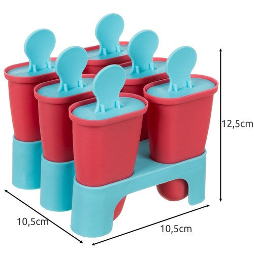 Ice Cream Mold, Silicone, 6-Cavity