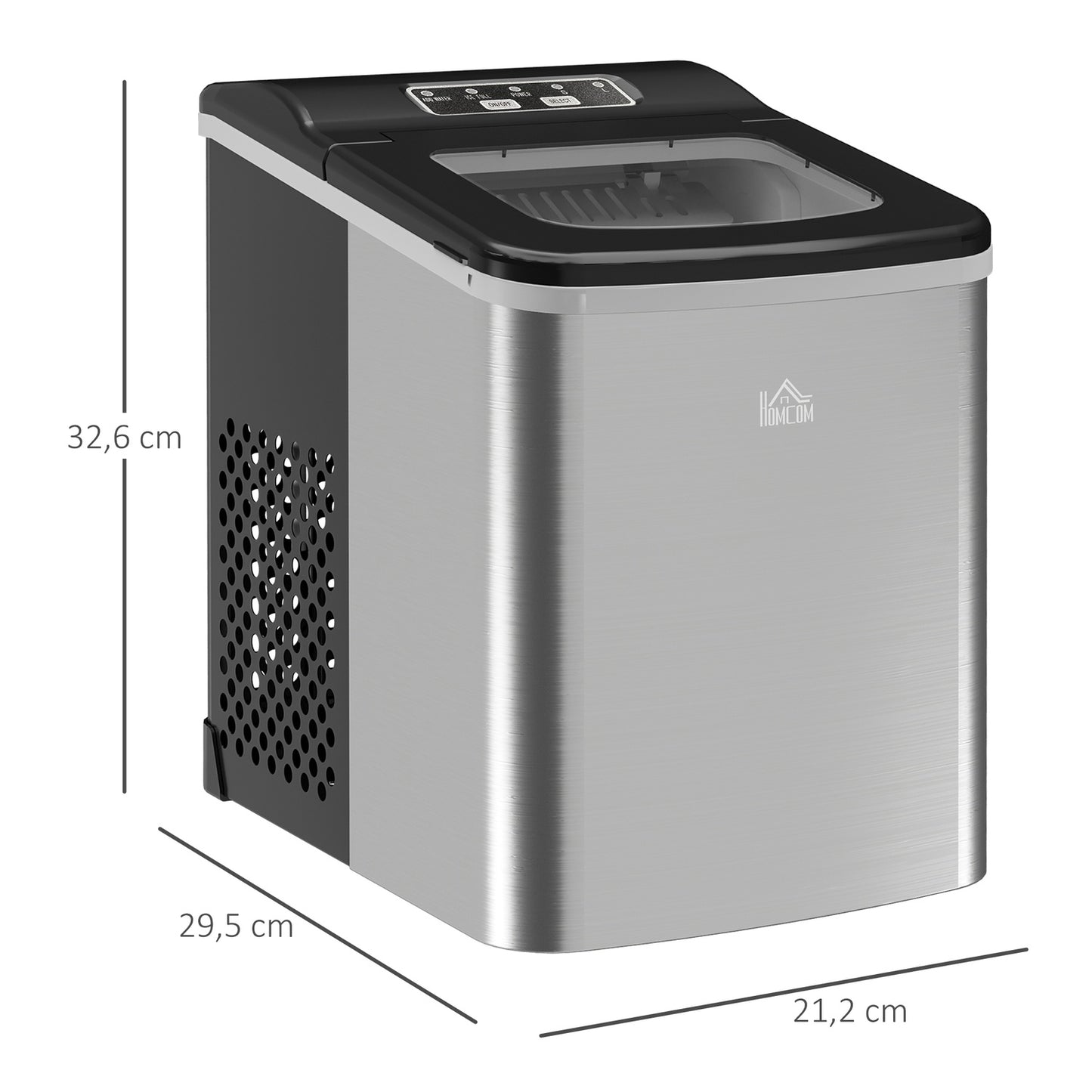 Portable ice cube maker - 9 cubes in 8 min, self cleaning