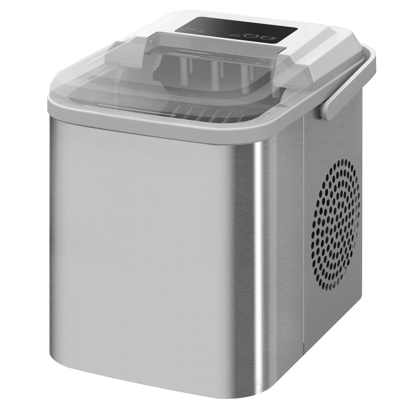 Ice machine, self-cleaning, 12 kg/day, white