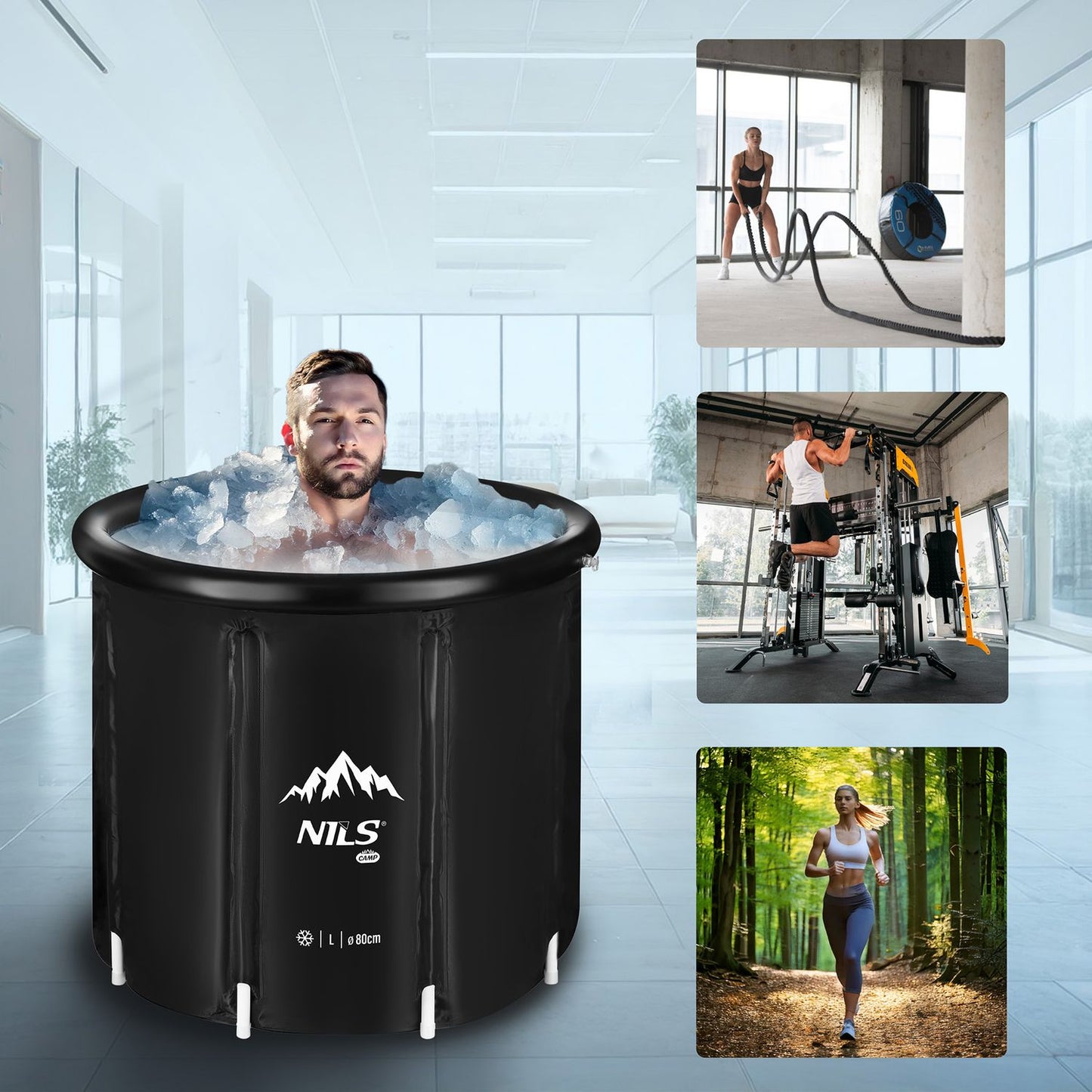 Ice Tub, 80 cm, Durable Plastic