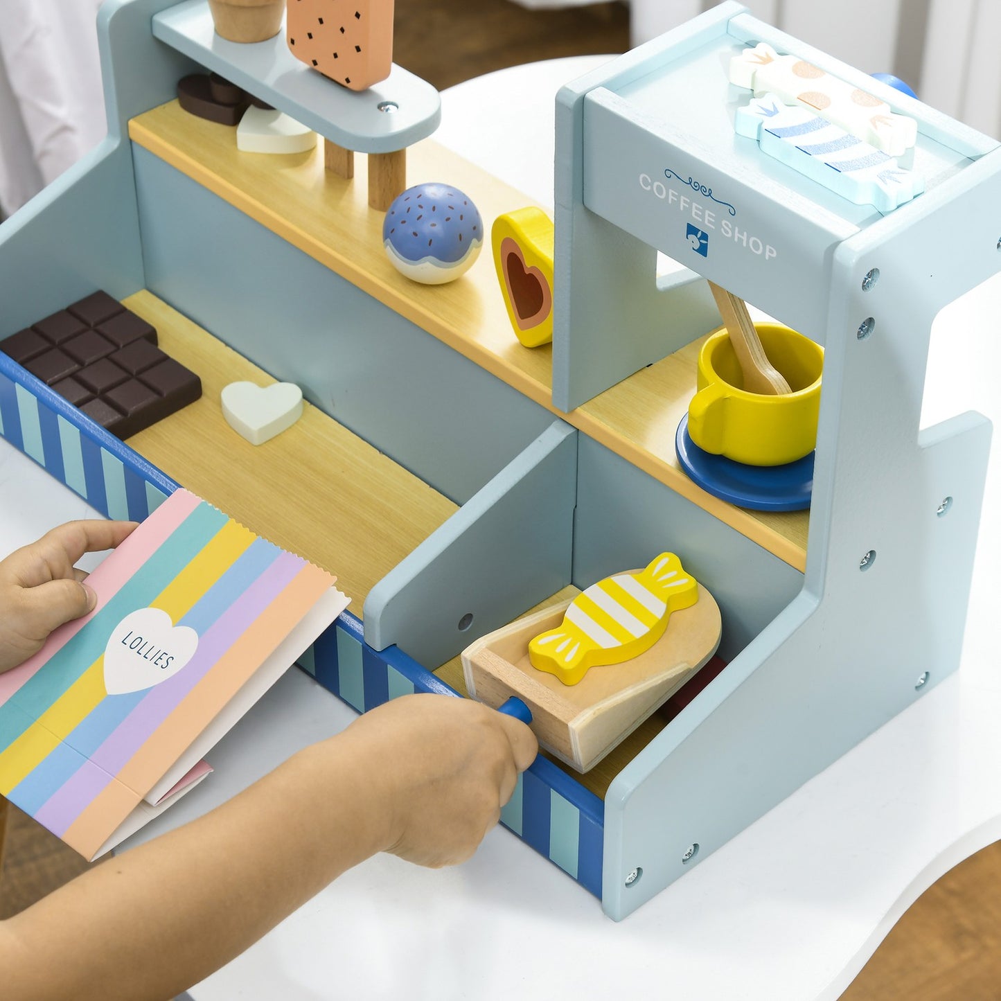 Ice cream shop for children, Light blue, 2-5 years
