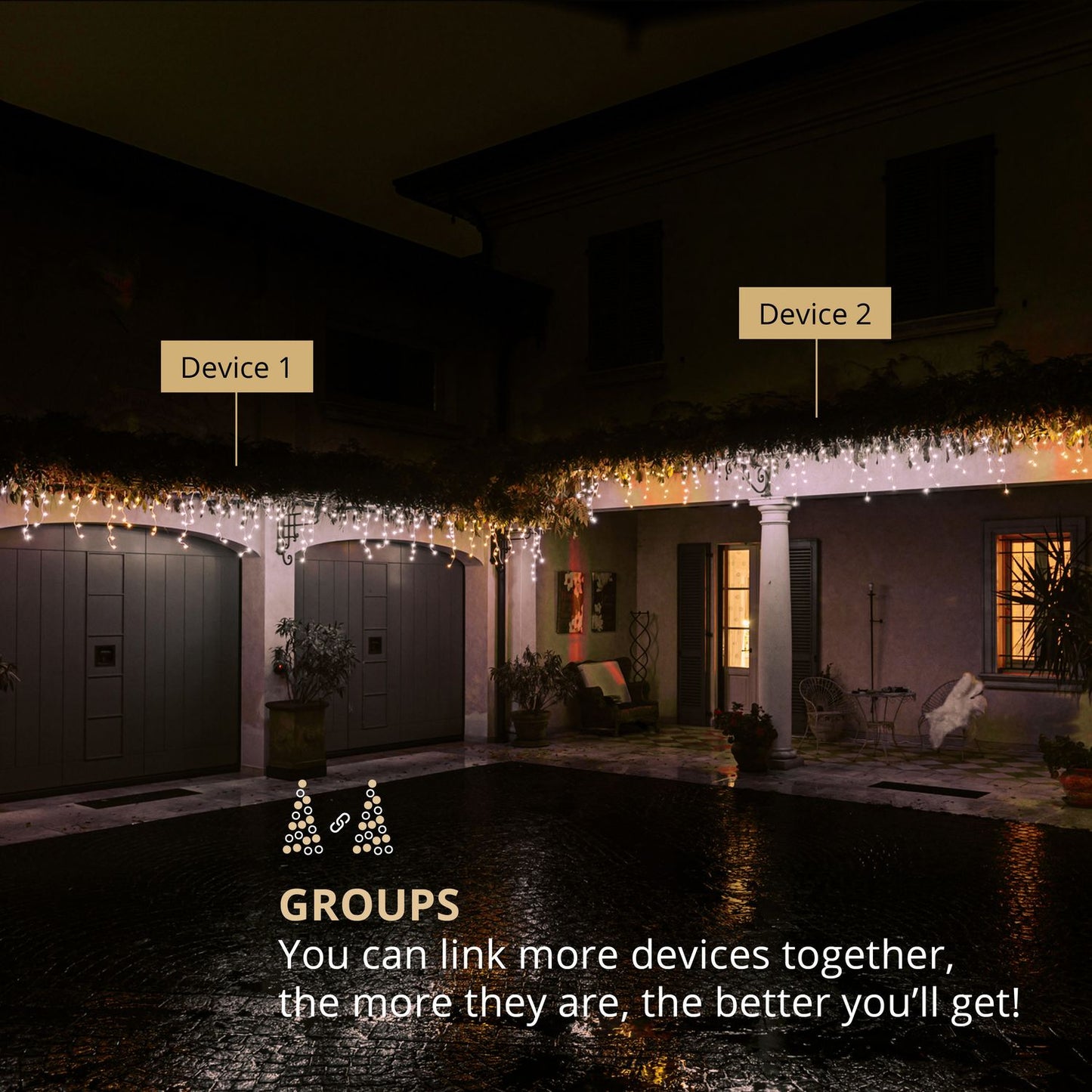 Icicle 190 AWW LEDs Gen.II IP44 Gold Edition