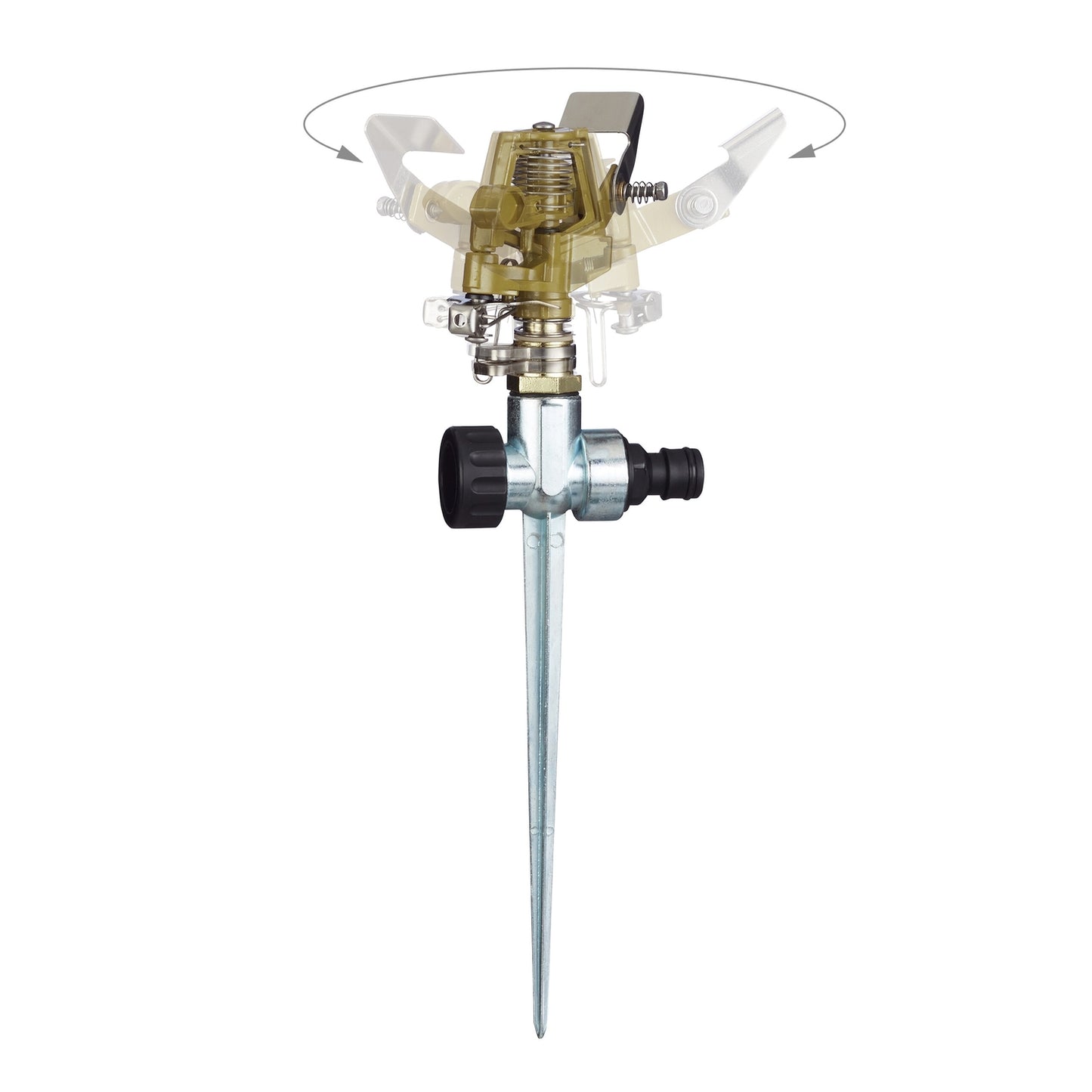 Impulse sprinkler set of 3 with ground spike
