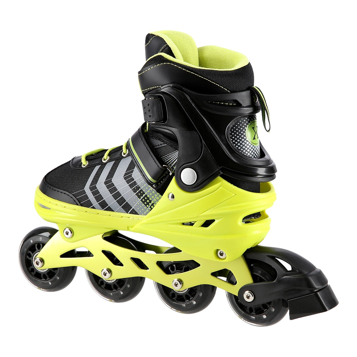 In-Line & Hockey Ice Skates, 4-in-1, Black-Green, Size L (39-43)