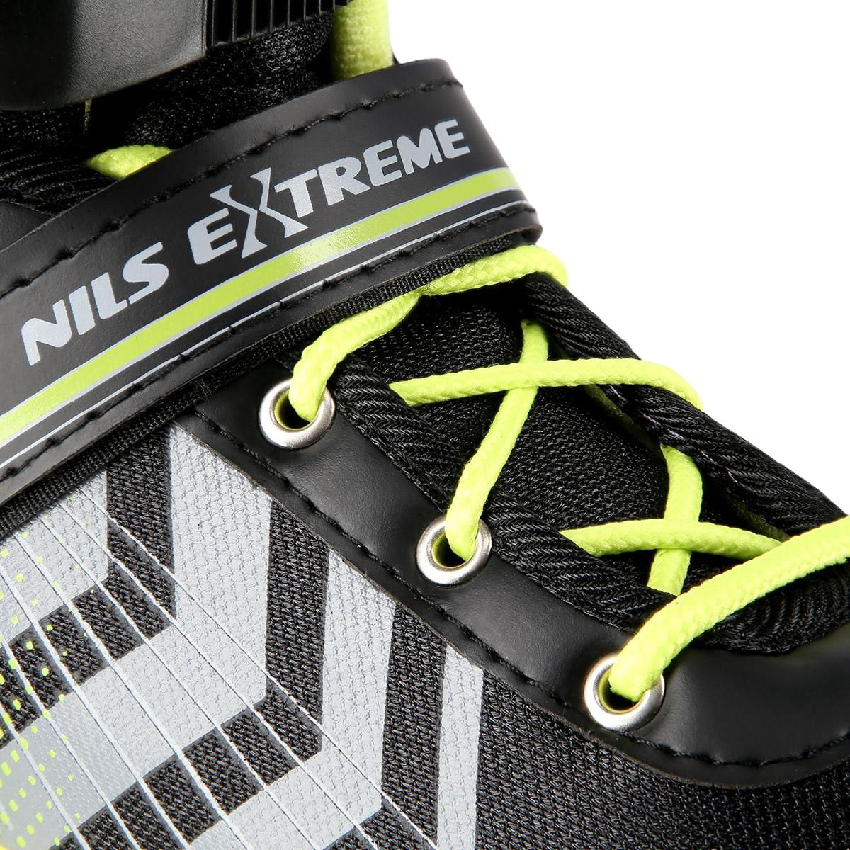 In-Line & Hockey Ice Skates, 4-in-1, Black-Green, Size L (39-43)