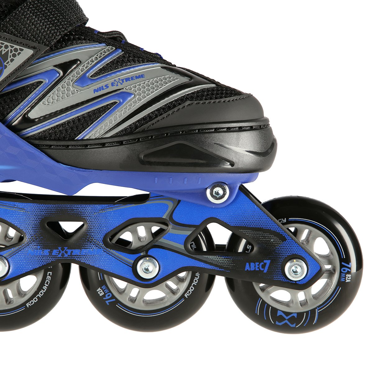 In-Line Skates, Black-Blue, Size L (39-42)