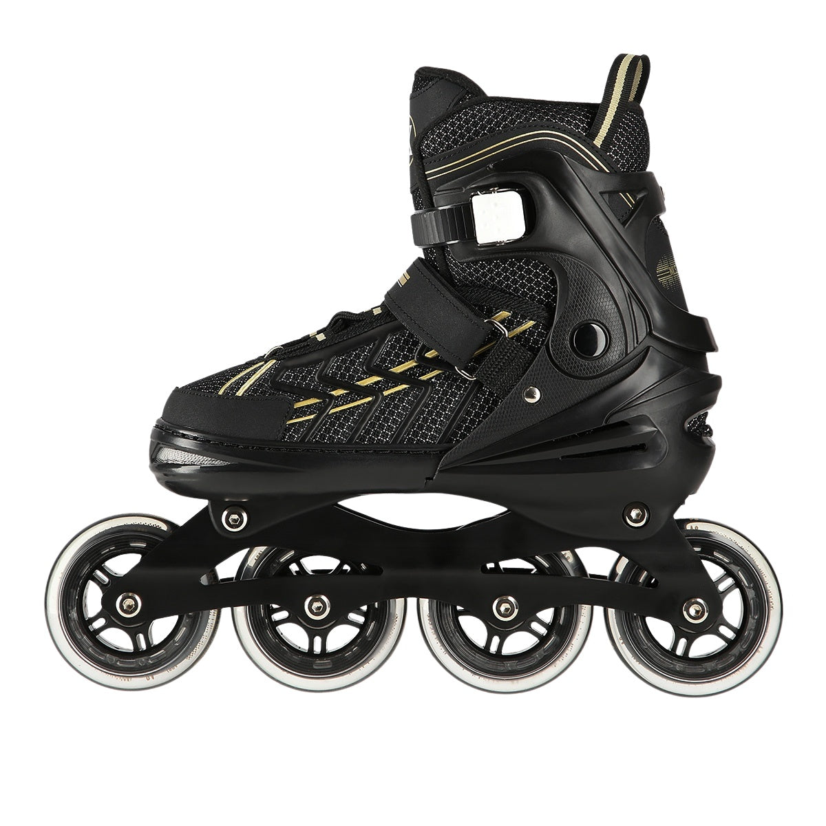 In-Line Skates, Black-Gold, Size XL (43-45)