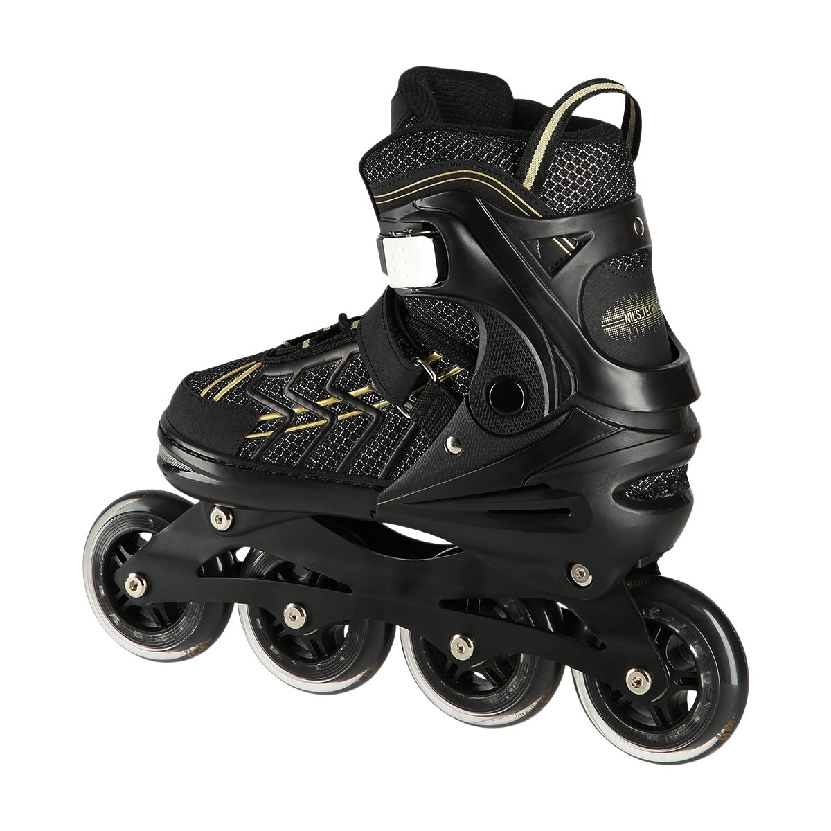 In-Line Skates, Black-Gold, Size XL (43-45)