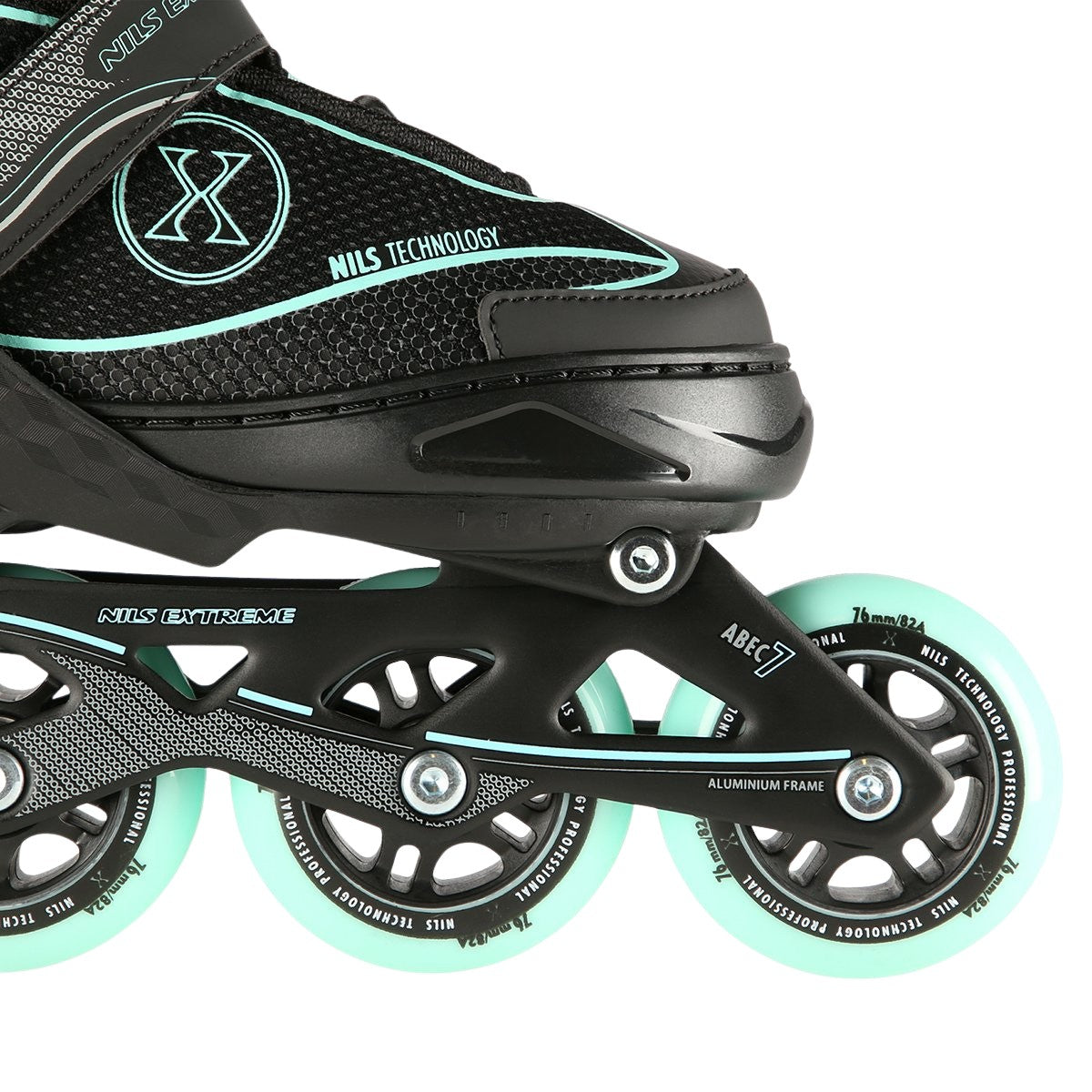 In-Line Skates, Black-Mint, Size M (35-38)