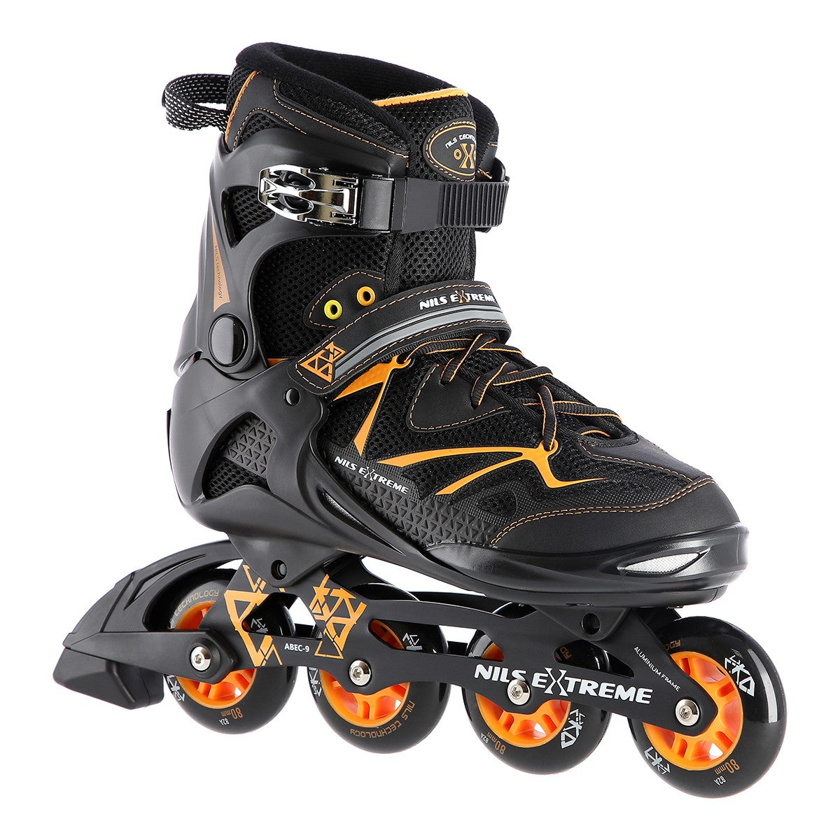 In-Line Skates, Black/Orange, Size 40