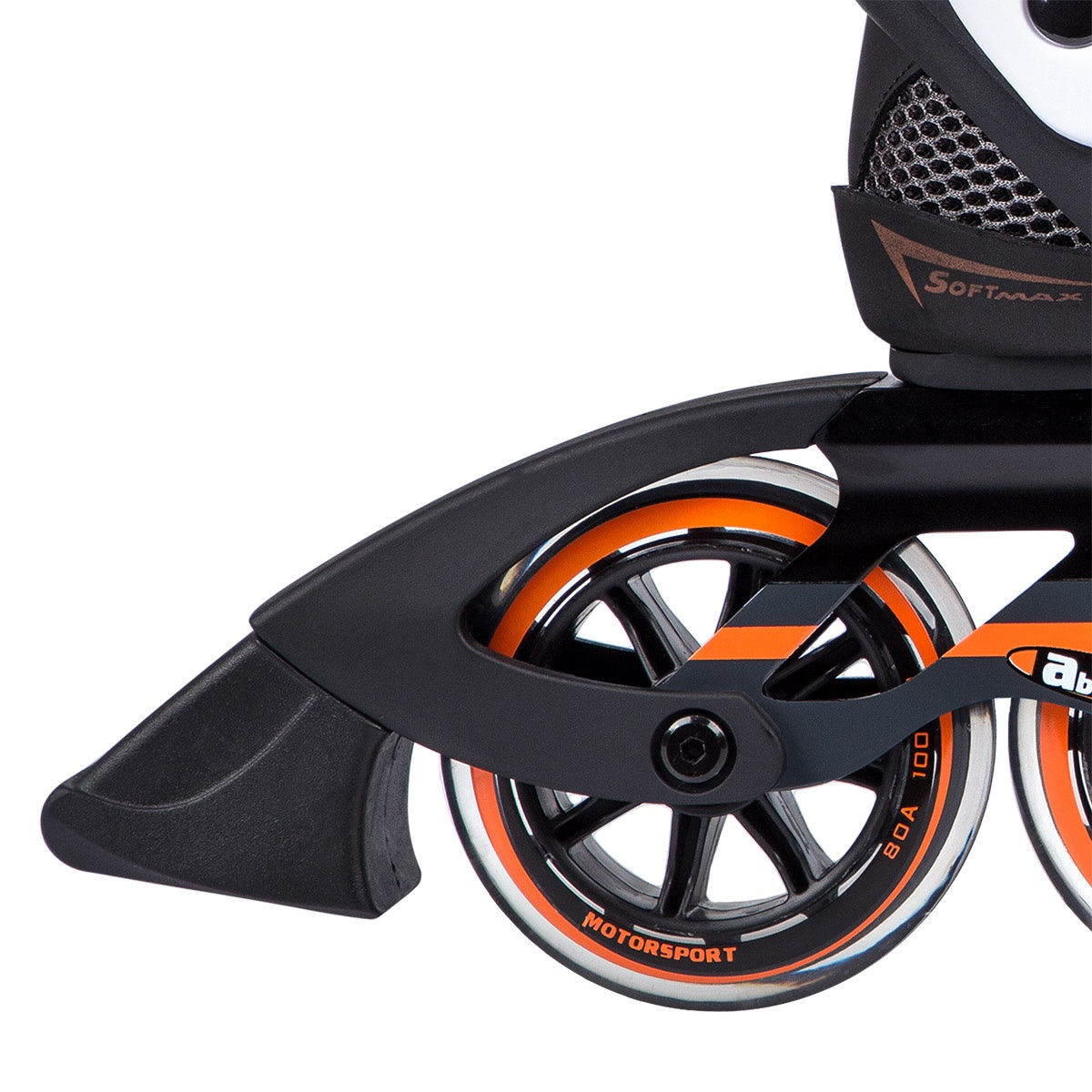 In-Line Skates, Black-Orange, Size 40