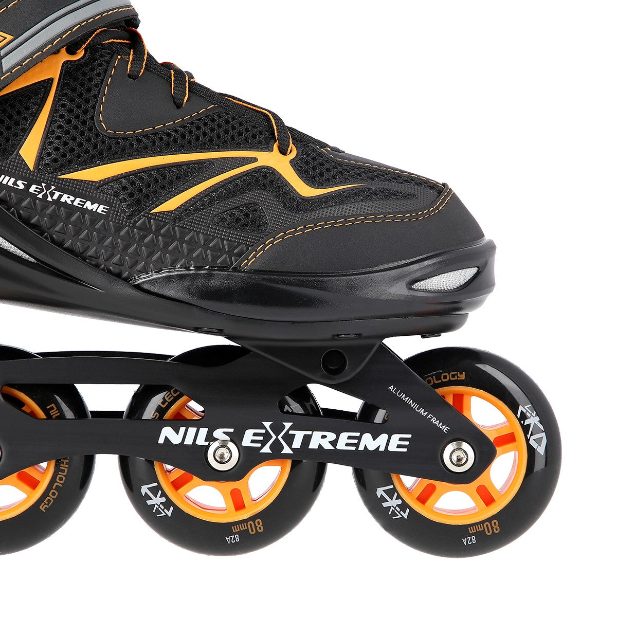 In-Line Skates, Black/Orange, Size 40