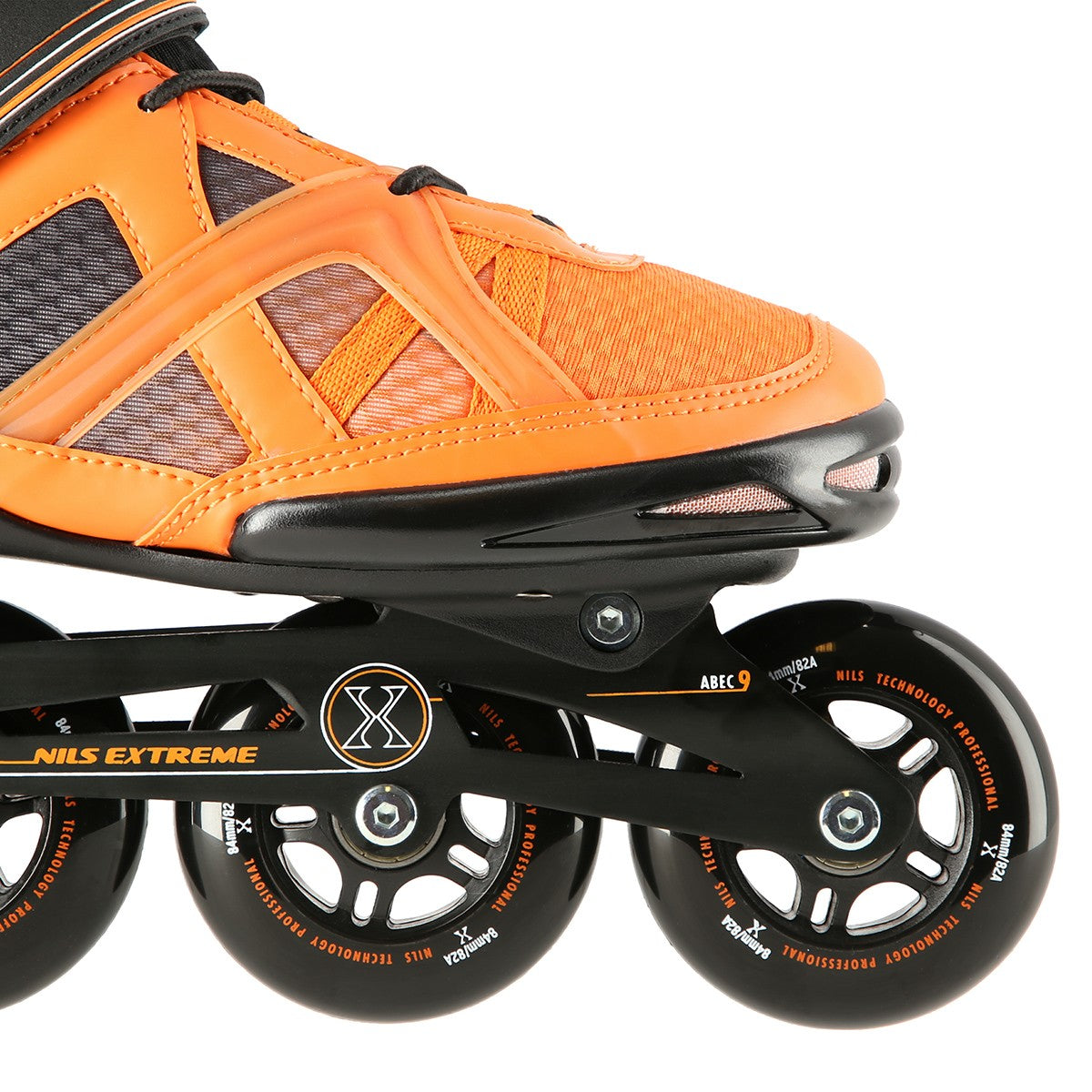 In-Line Skates, Black-Orange, Size 44