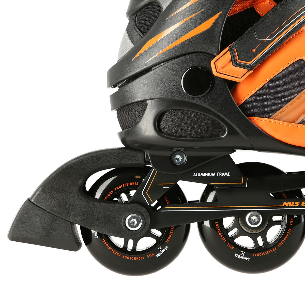 In-Line Skates, Black-Orange, Size 44