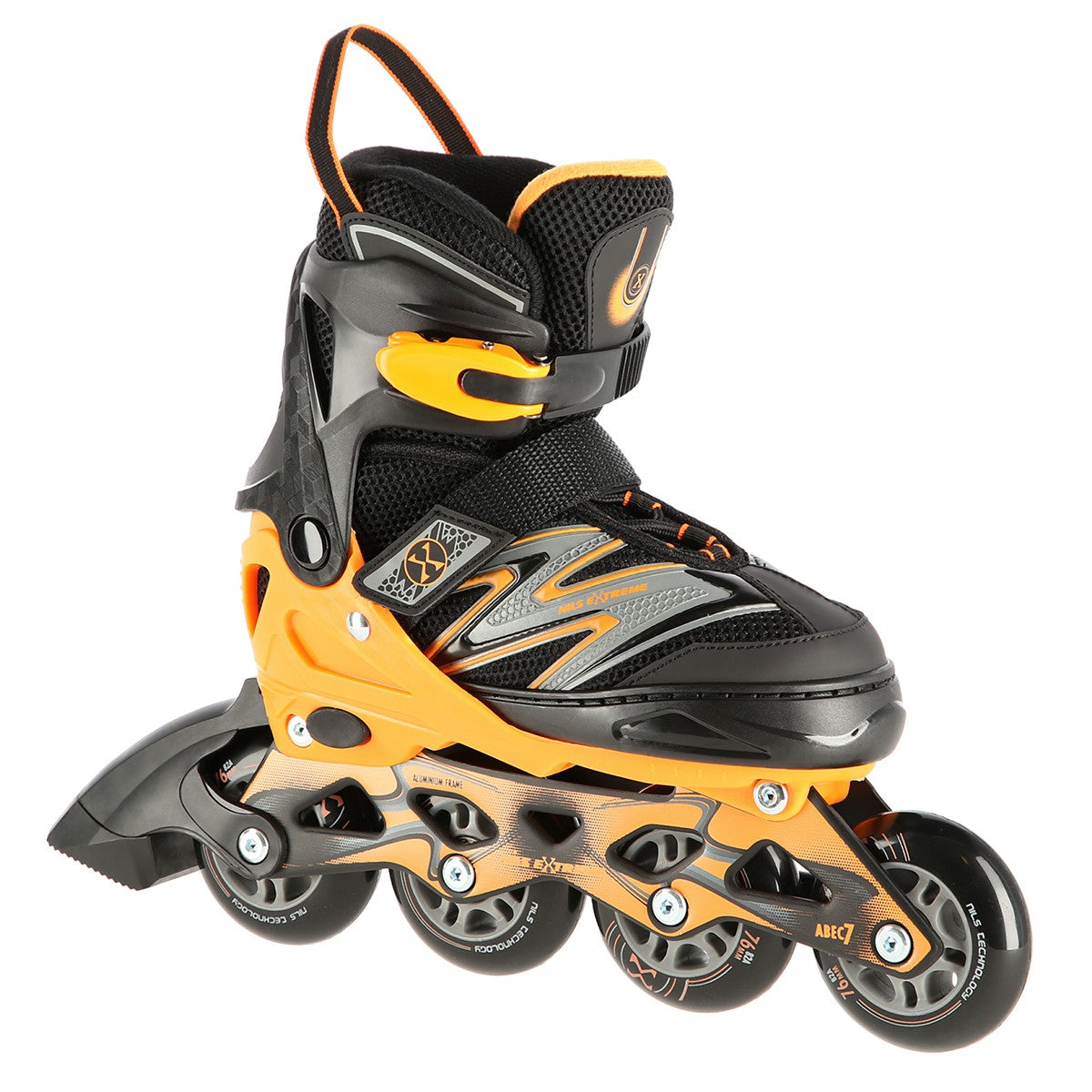 In-Line Skates, Black-Orange, Size L (39-42)