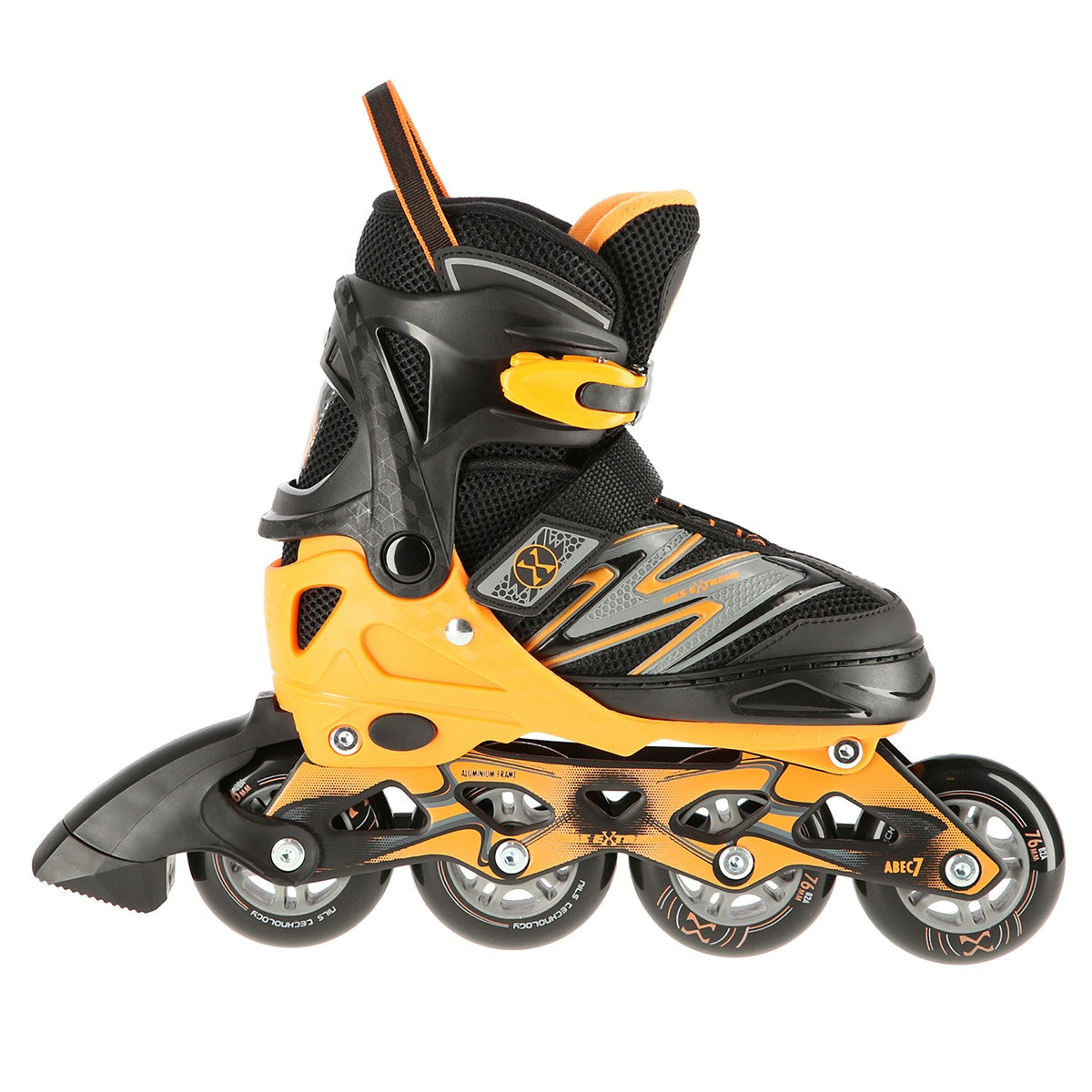 In-Line Skates, Black-Orange, Size L (39-42)