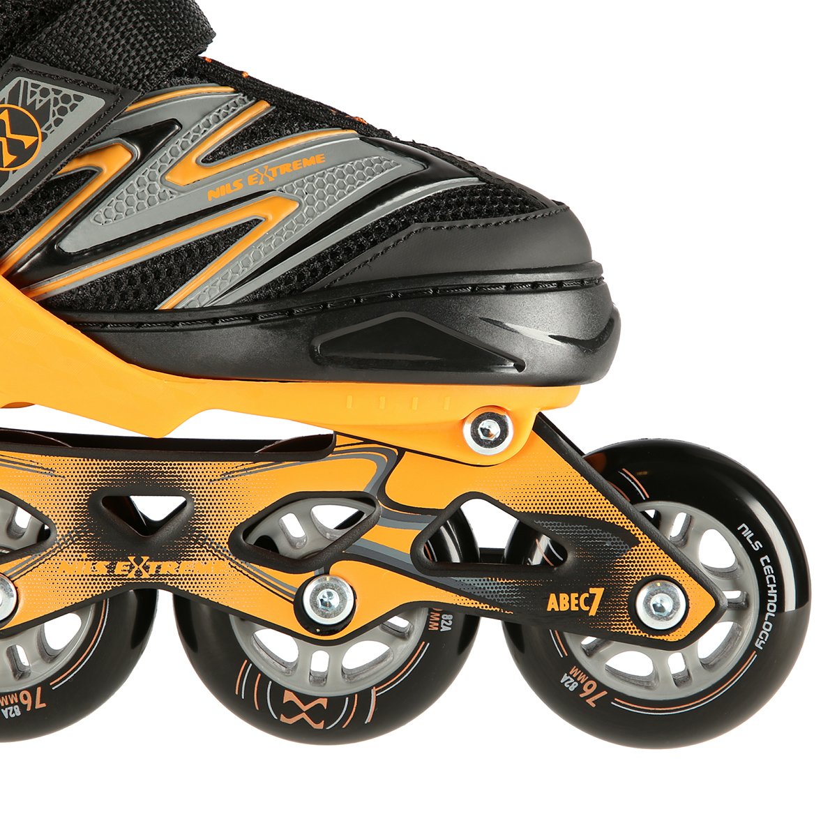 In-Line Skates, Black-Orange, Size L (39-42)