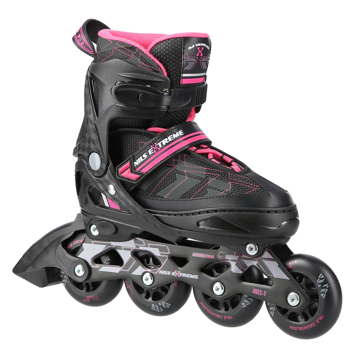 In-Line Skates, Black/Pink, Size L (39-42)