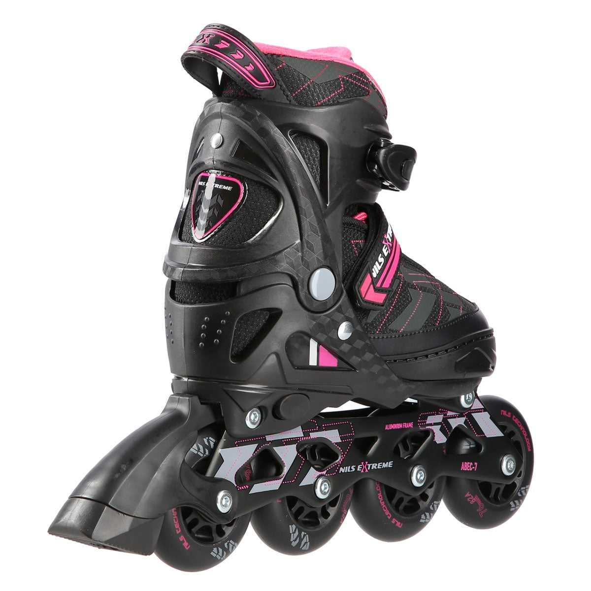 In-Line Skates, Black/Pink, Size L (39-42)