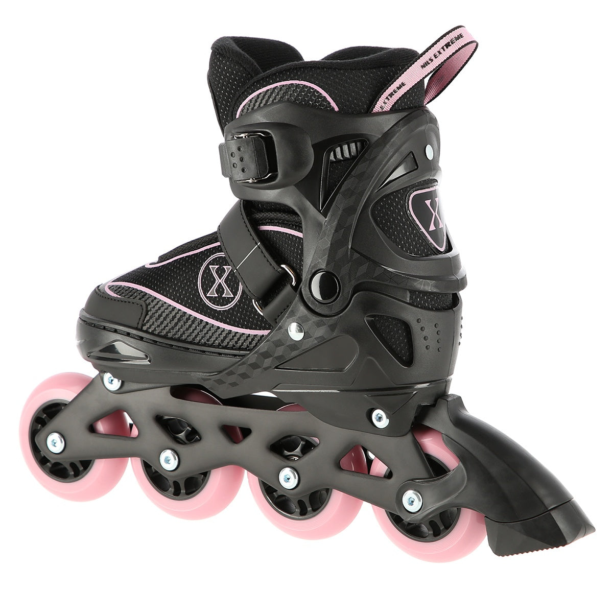 In-Line Skates, Black-Pink, Size M (35-38)