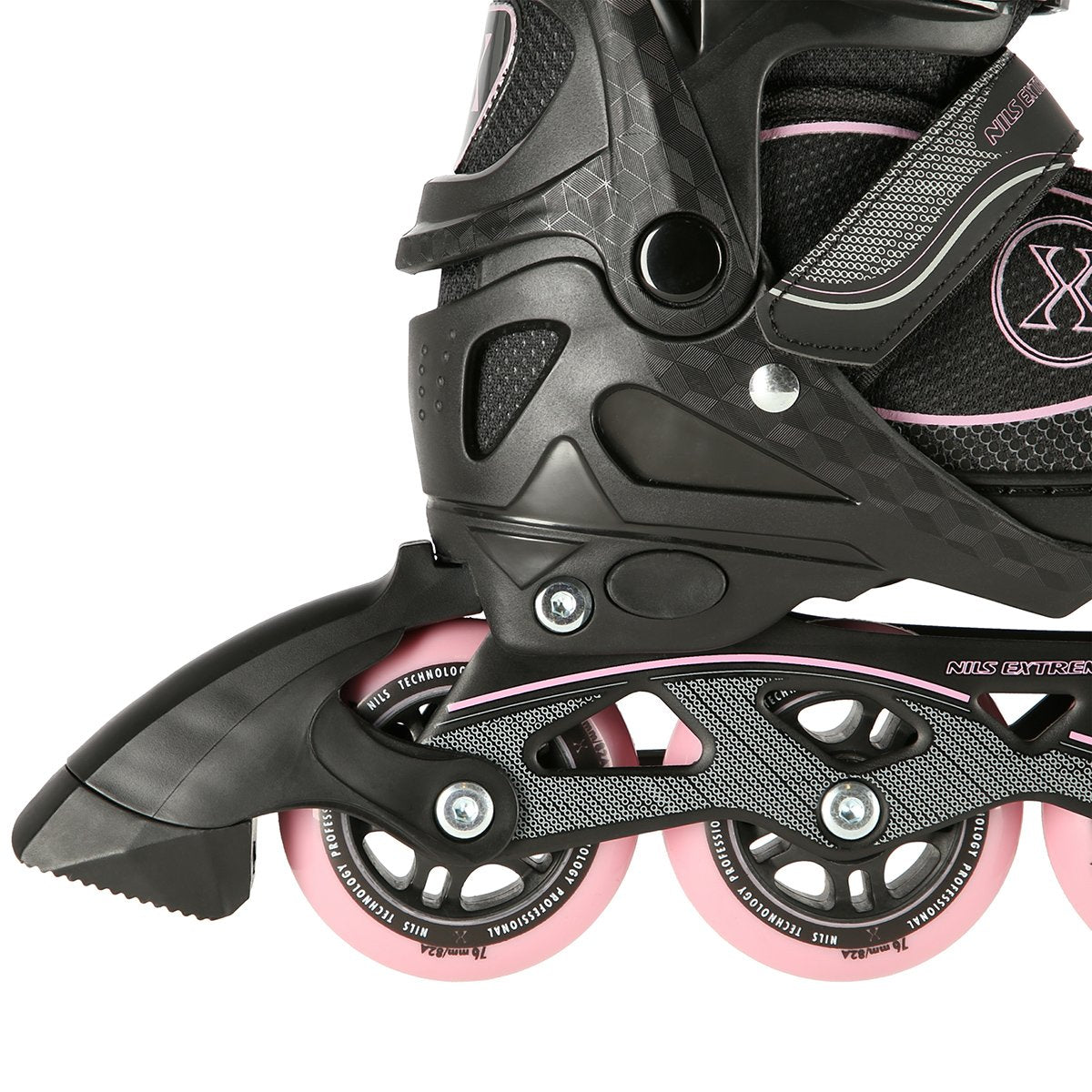 In-Line Skates, Black-Pink, Size S (31-34)