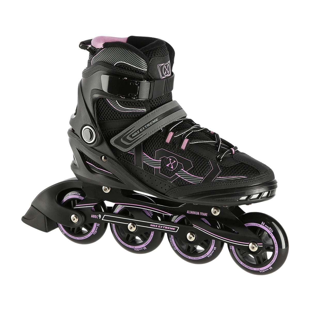 In-Line Skates, Black-Purple, Size 42