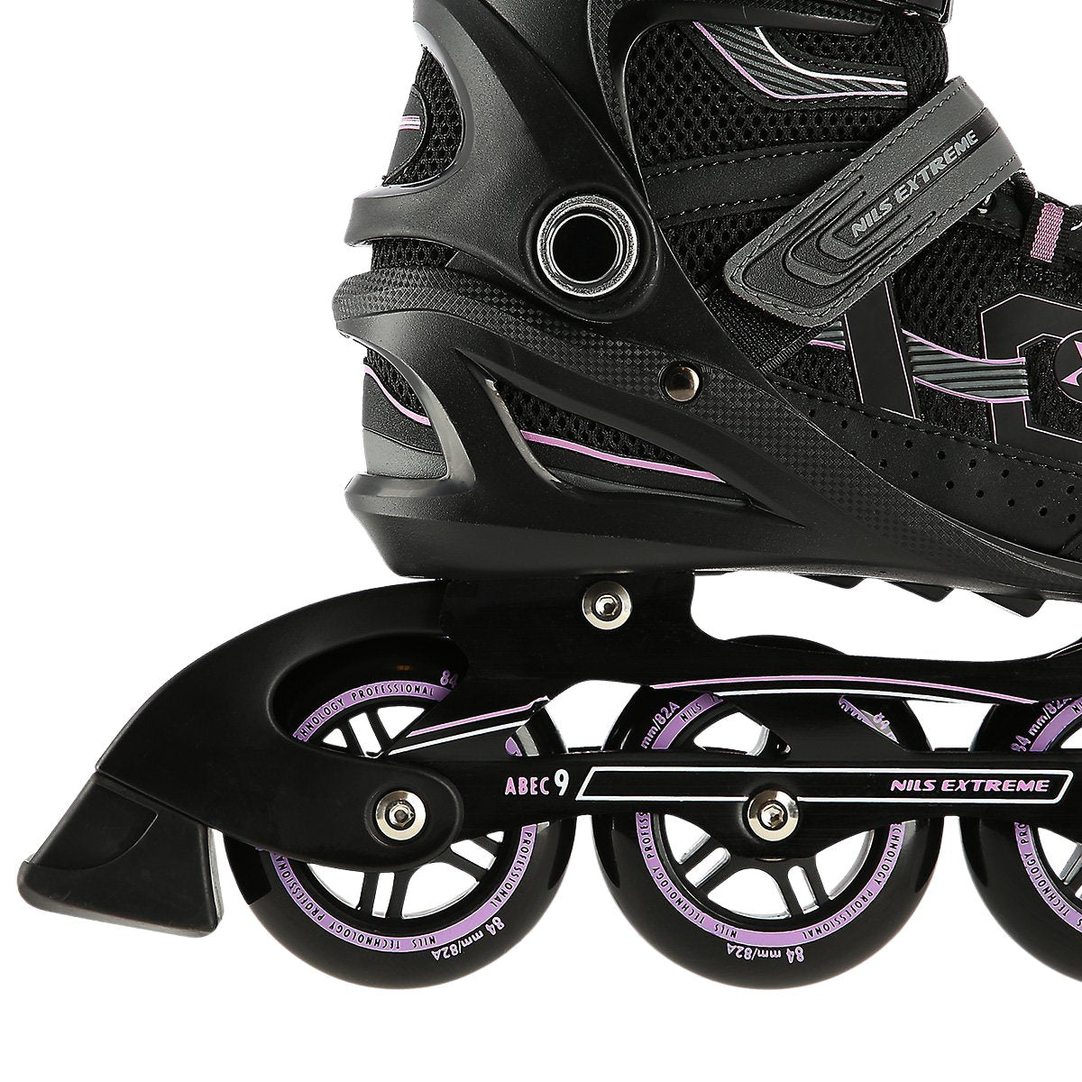 In-Line Skates, Black-Purple, Size 44