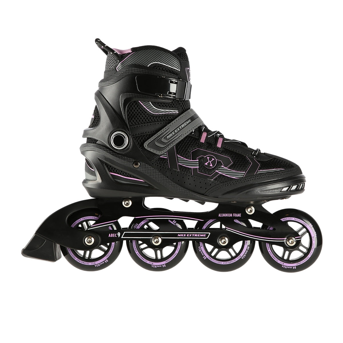In-Line Skates, Black-Purple, Size 44