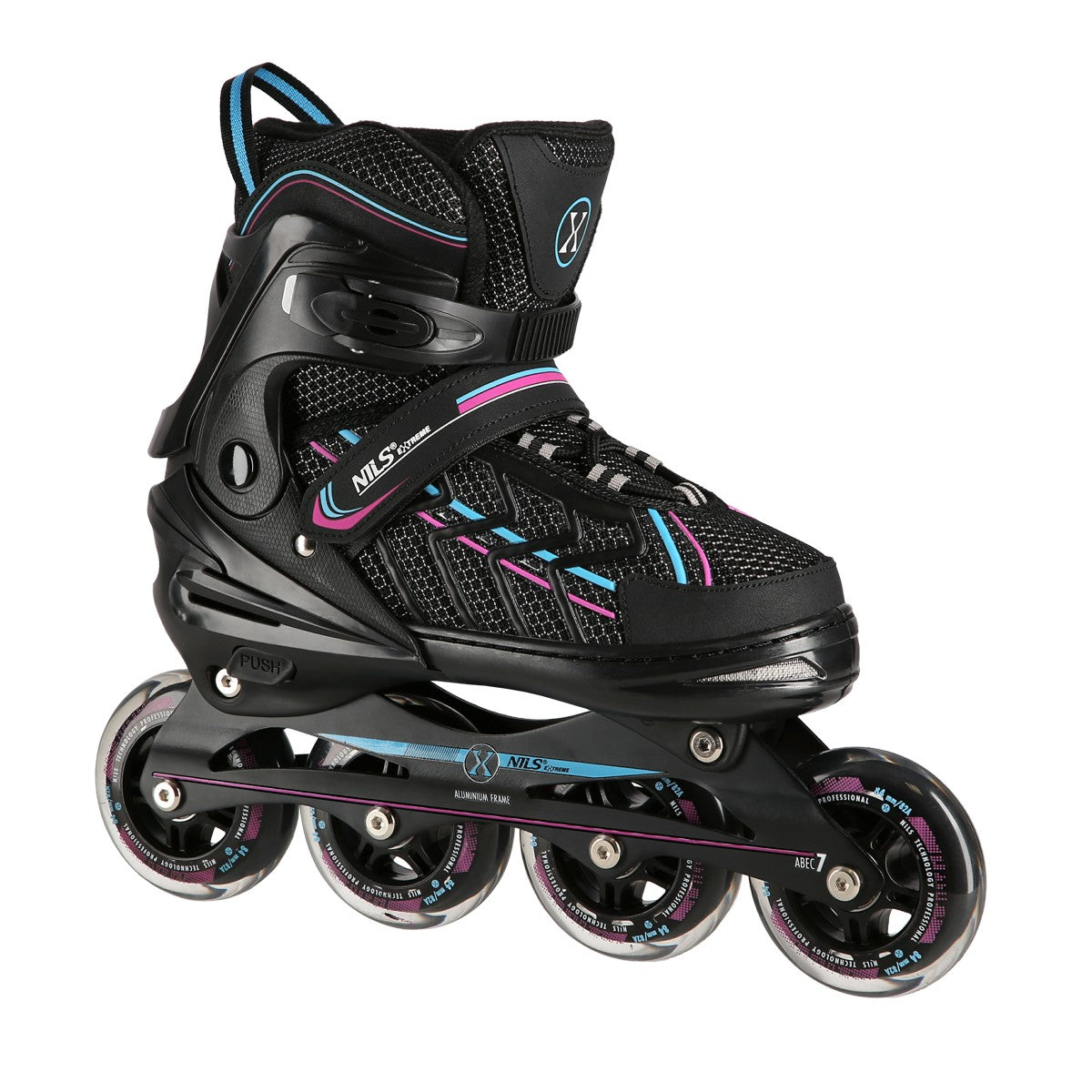 In-Line Skates, Black-Violet, Size L (39-42)