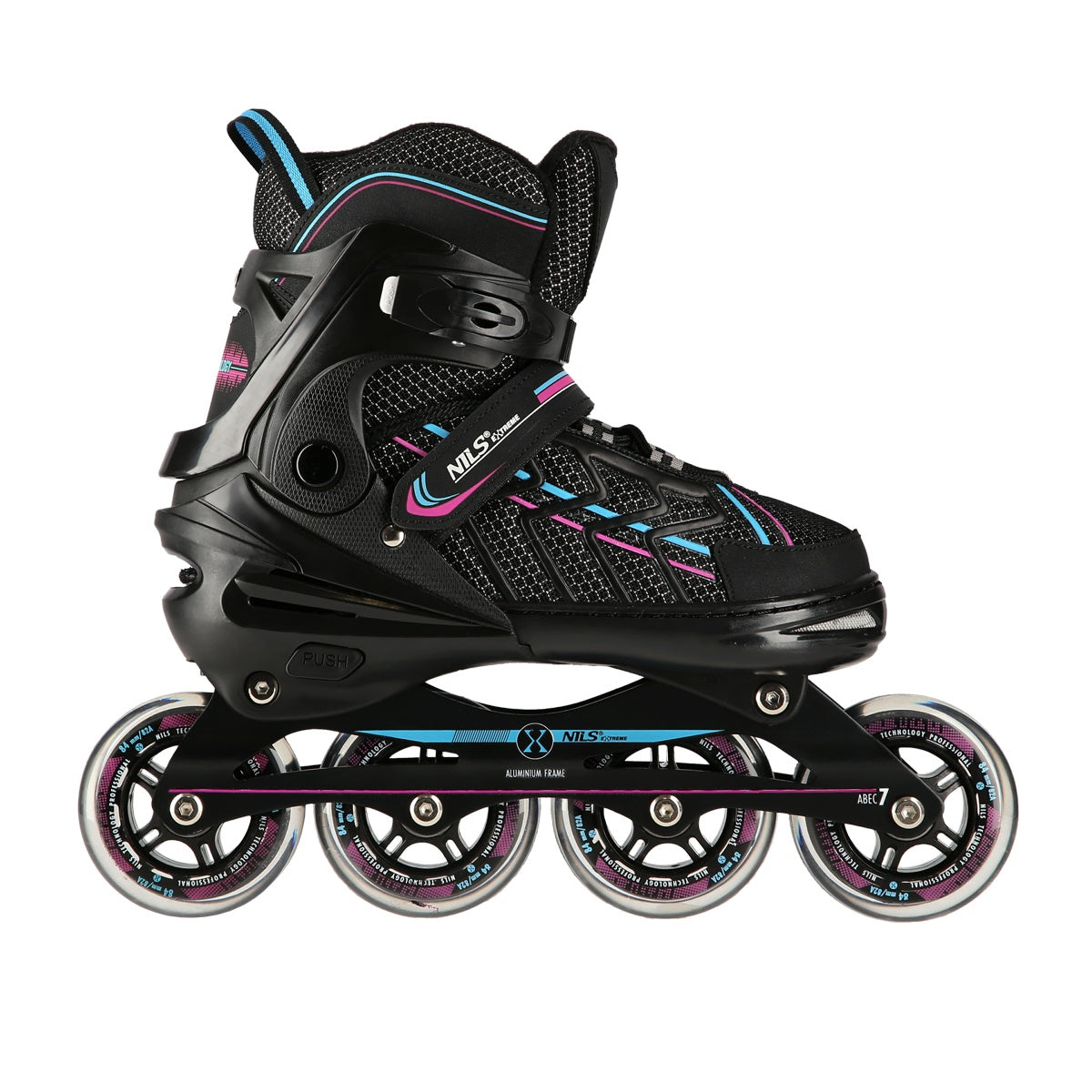 In-Line Skates, Black-Violet, Size L (39-42)