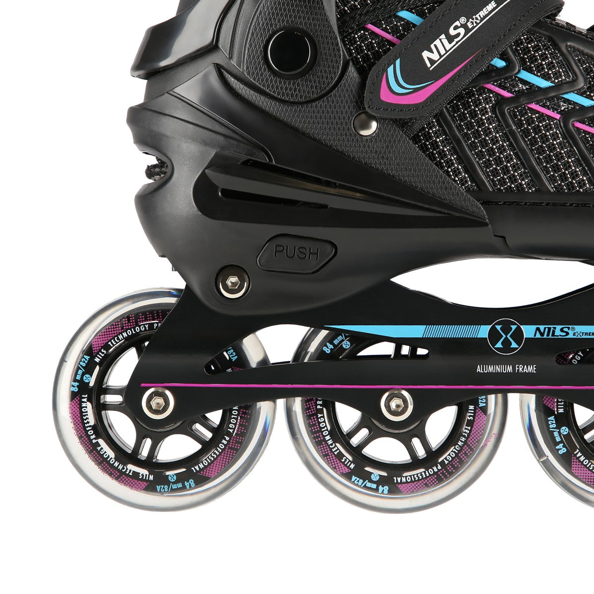 In-Line Skates, Black-Violet, Size L (39-42)
