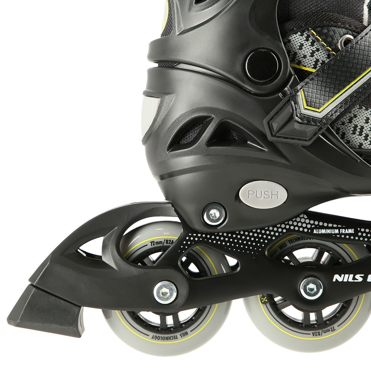 In-Line Skates, Black-Yellow, Size L (39-42)