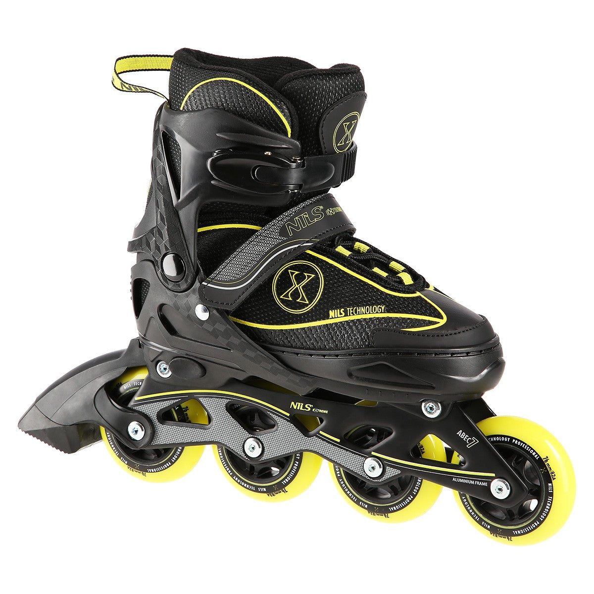 In-Line Skates, Black/Yellow, Size L (39-42)