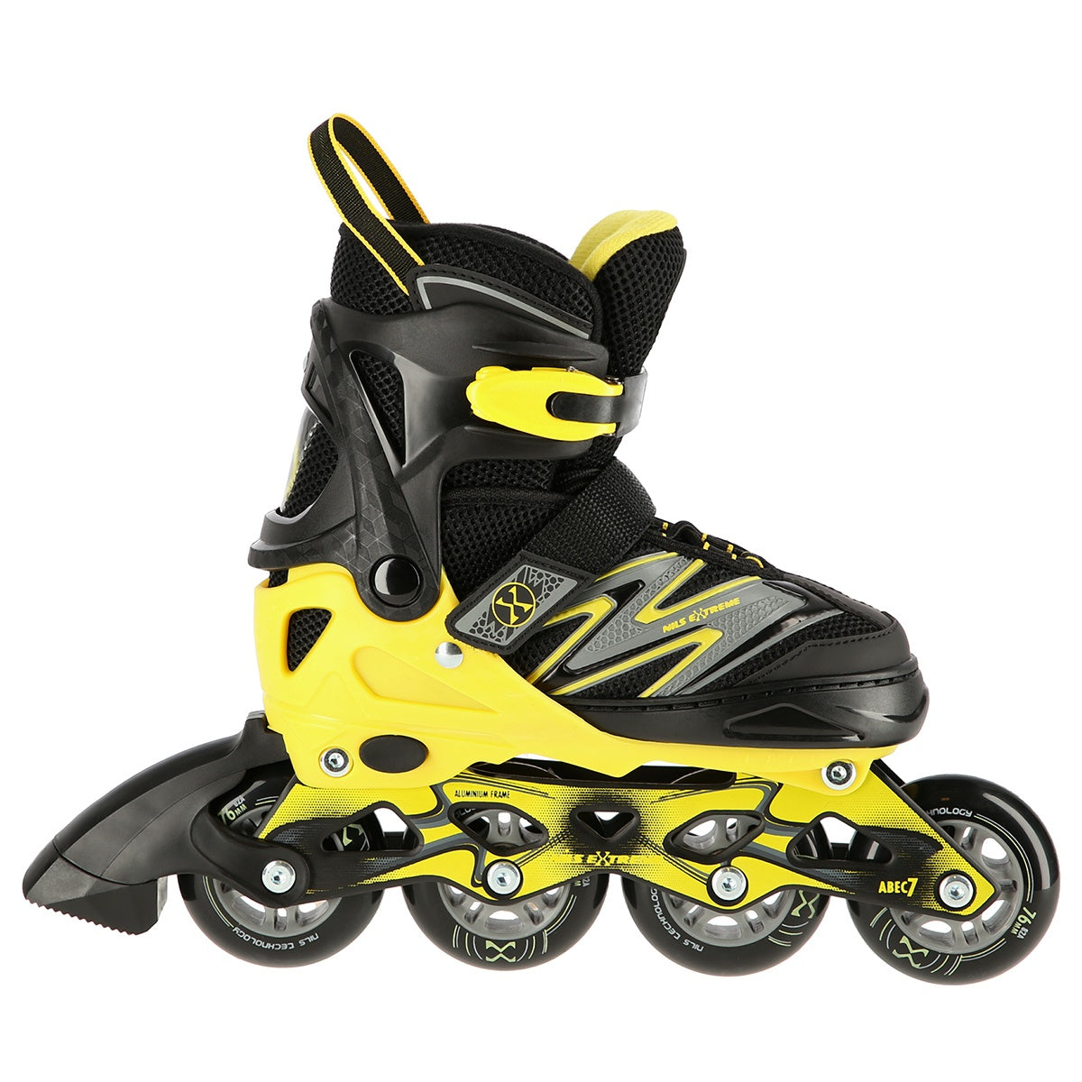 In-Line Skates, Black-Yellow, Size L (39-42)