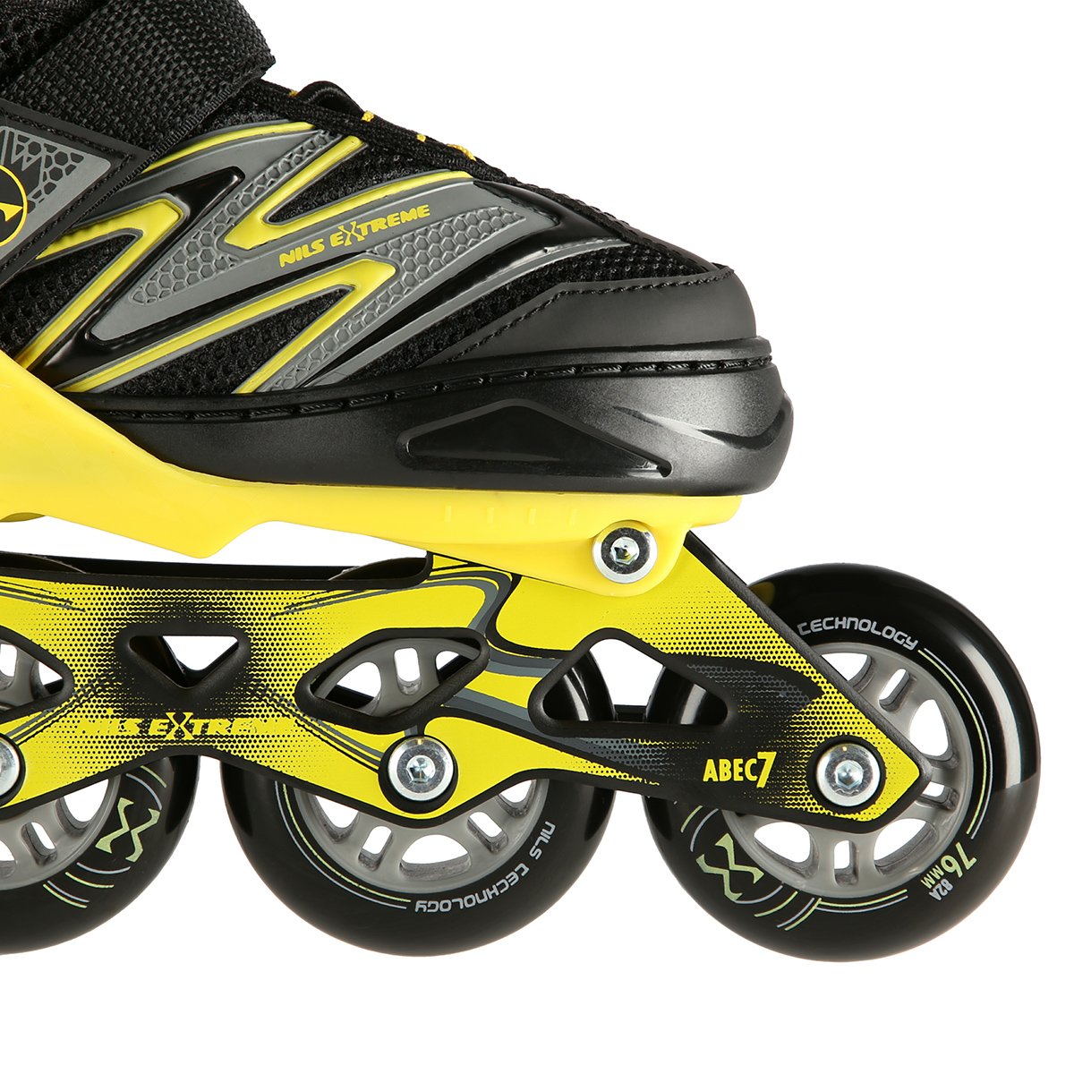 In-Line Skates, Black-Yellow, Size S (31-34)