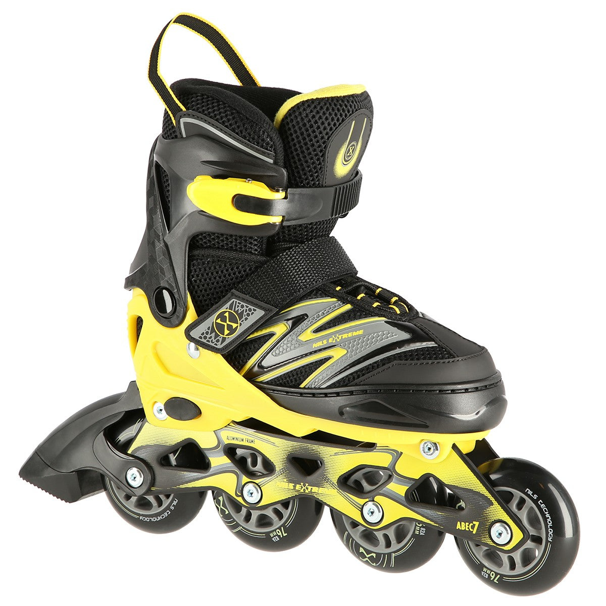 In-Line Skates, Black-Yellow, Size S (31-34)