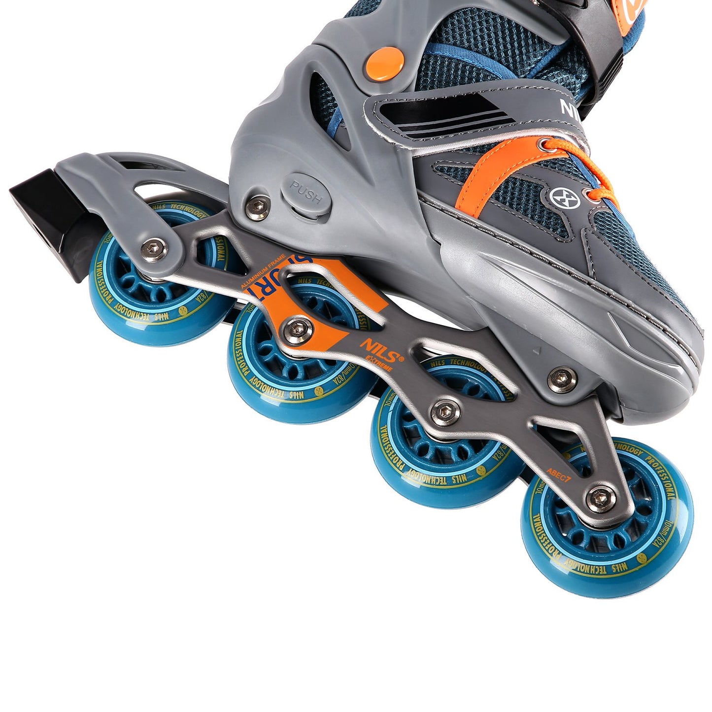 In-Line Skates, Gray-Orange, Size L (39-42)