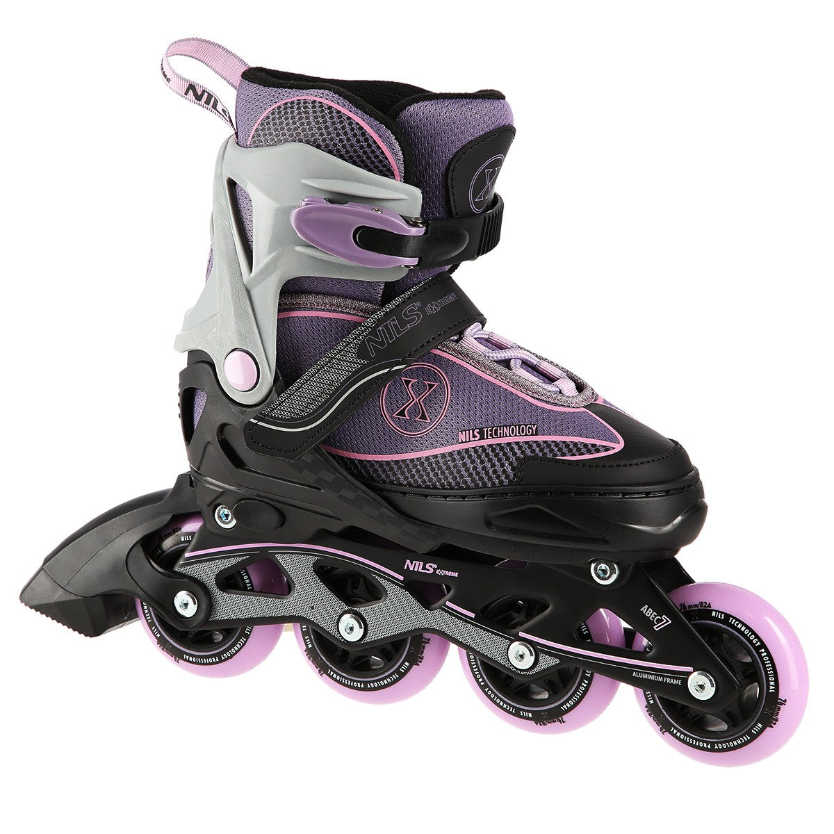 In-Line Skates, Gray-Violet, Size L (39-42)