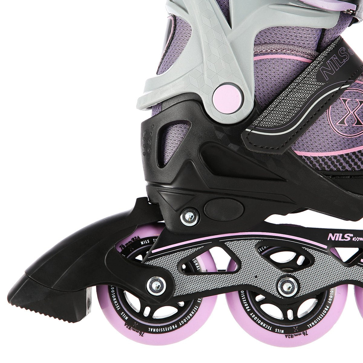 In-Line Skates, Gray-Violet, Size M (35-38)